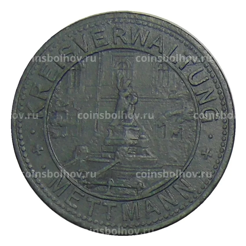 Монета 10 пфеннигов 1917 года Германия — Нотгельд Метманн