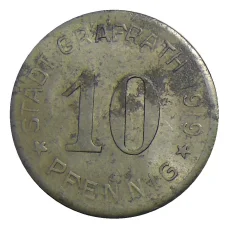 Монета 10 пфеннигов 1919 года Германия — Нотгельд Графрат (реверс)