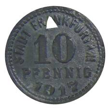 Монета 10 пфеннигов 1917 года Германия — Нотгельд Франкфурт на Майне (аверс)