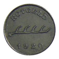 Монета 2 пфеннига 1920 года Германия — Нотгельд Бад-Мергентхайм (реверс)