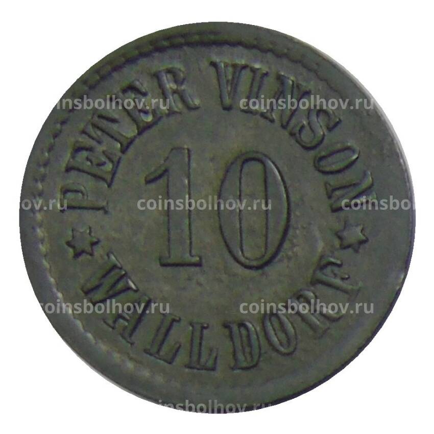 Монета 10 пфеннигов 1917 года Германия — Нотгельд Валлдорф (Питер Вилсон)