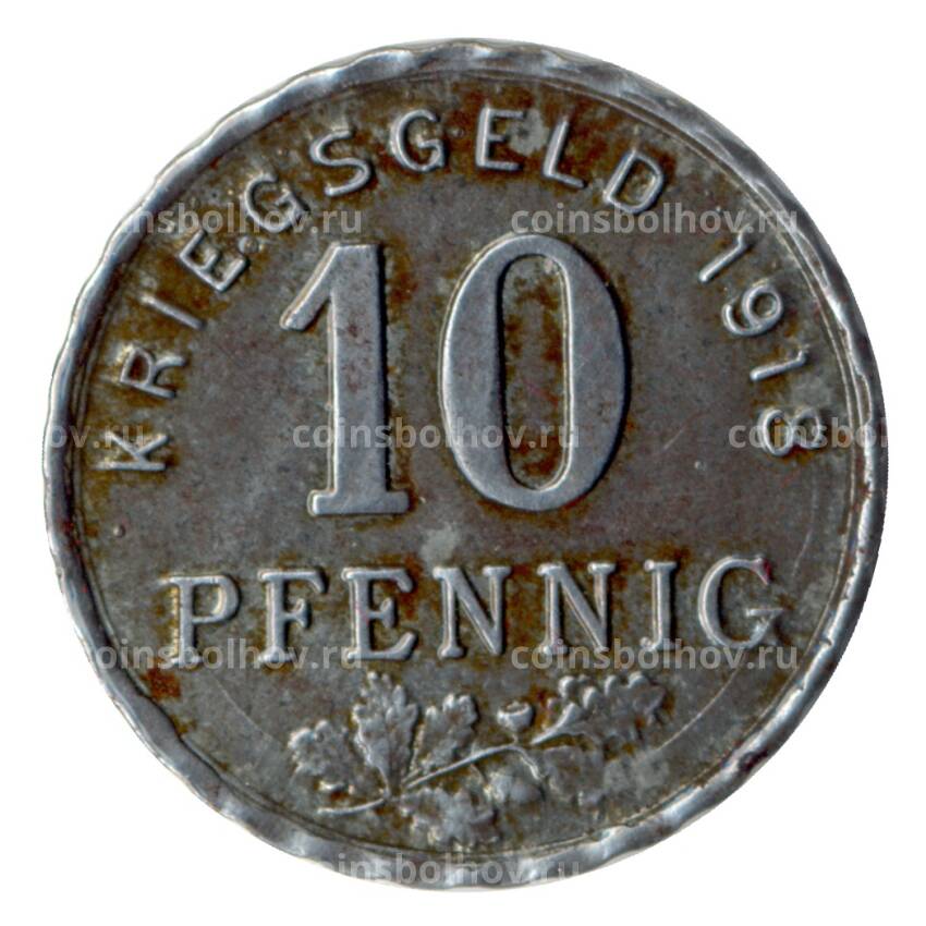 Монета 10 пфеннигов 1918 года Германия — Нотгельд (Хаттинген)