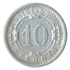 Монета 10 пфеннигов 1920 года Германия — Нотгельд (Виттен) (аверс)