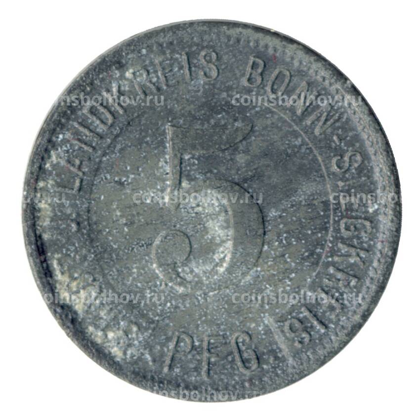 Монета 5 пфеннигов 1919 года Германия — Нотгельд (Бонн)