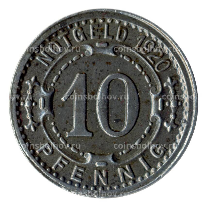 Монета 10 пфеннигов 1920 года Германия — Нотгельд (Менден)