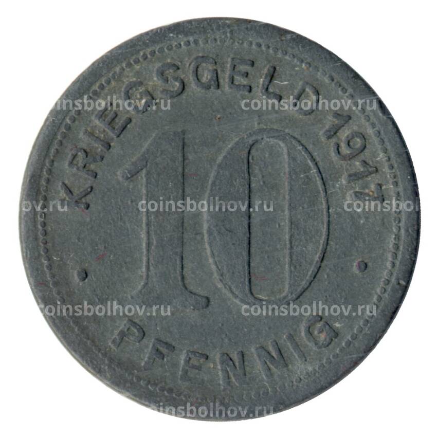Монета 10 пфеннигов 1917 года Германия — Нотгельд (Эльберфельд)