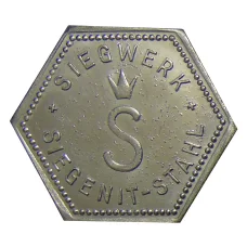 Жетон игровой компания  «SIEGENIT-STAHL» (вид 2)