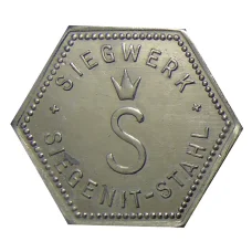 Жетон игровой компания  «SIEGENIT-STAHL» (вид 2)