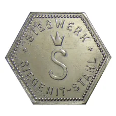 Жетон игровой компания  «SIEGENIT-STAHL» (вид 2)