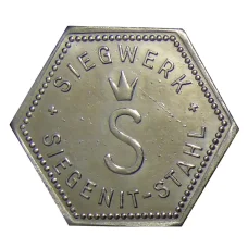 Жетон игровой компания  «SIEGENIT-STAHL» (вид 2)