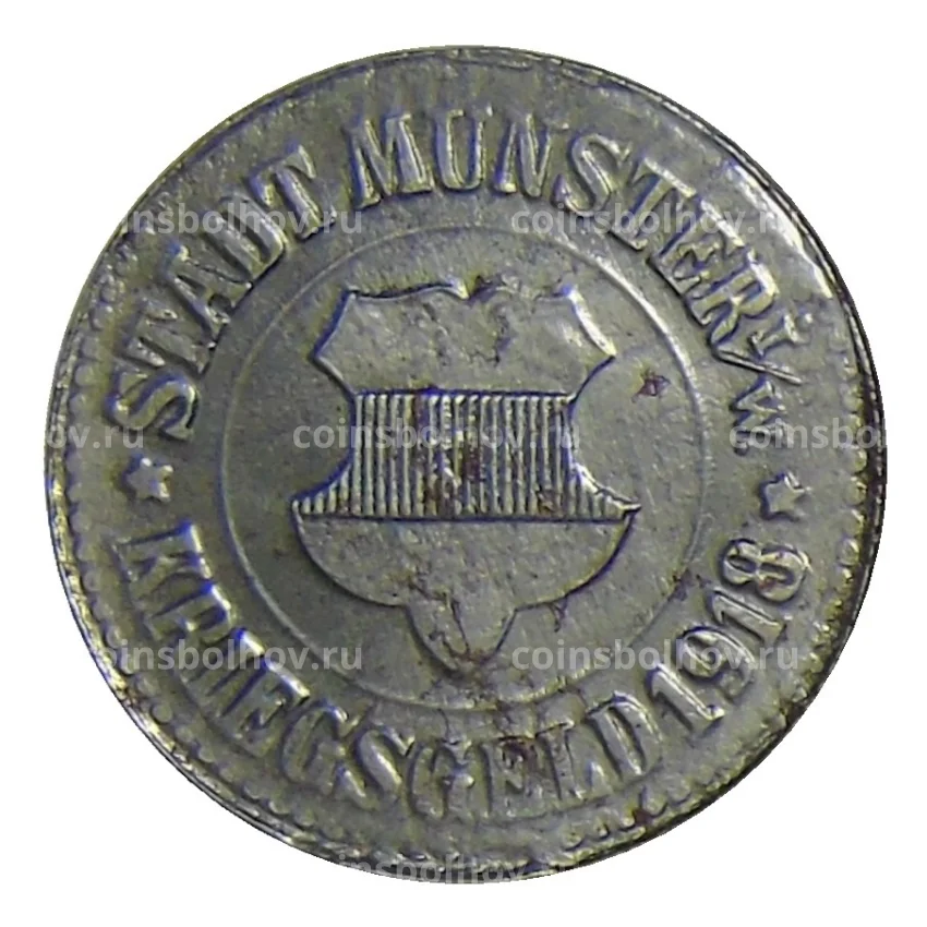 Монета 10  пфеннигов 1918 года Германия Нотгельд — Мюнстер