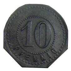 Монета 10  пфеннигов 1917 года Германия Нотгельд — Хамборн (реверс)