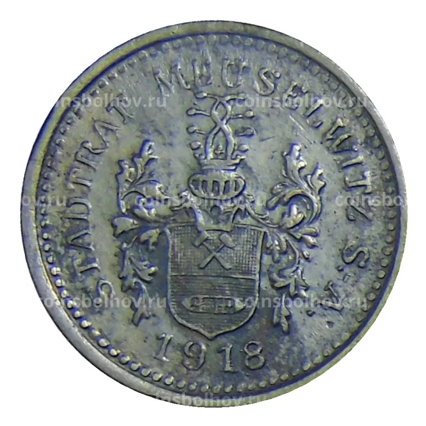 Монета 10  пфеннигов 1918 года Германия Нотгельд — Мойзельвиц