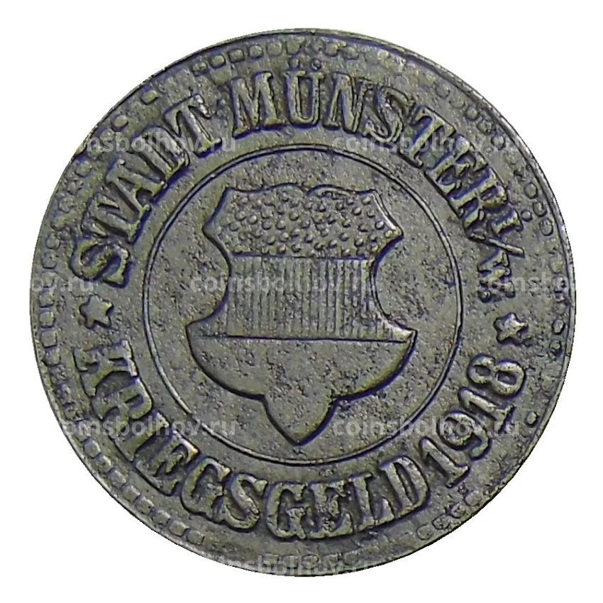 Монета 10 пфеннигов 1918 года Германия Нотгельд — Мюнстер