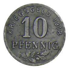 Монета 10  пфеннигов 1918 года Германия Нотгельд — Хаттинген (аверс)
