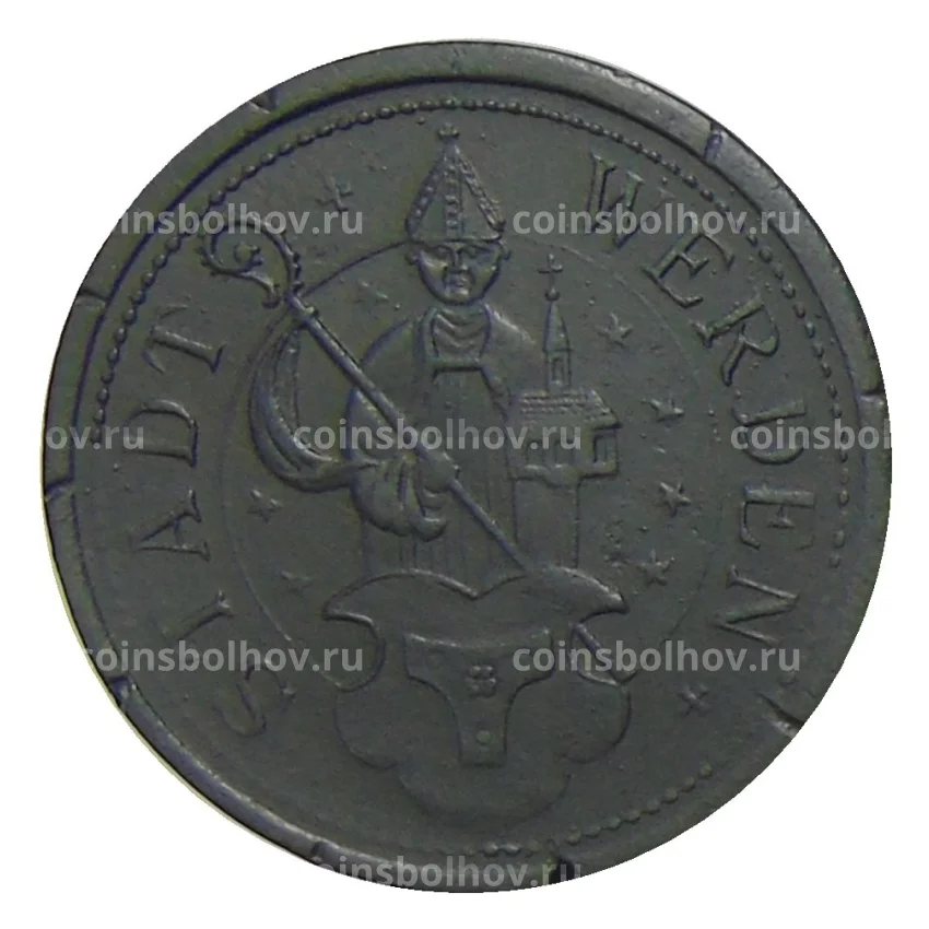 Монета 10 пфеннигов Германия — Нотгельд Верден (вид 2)