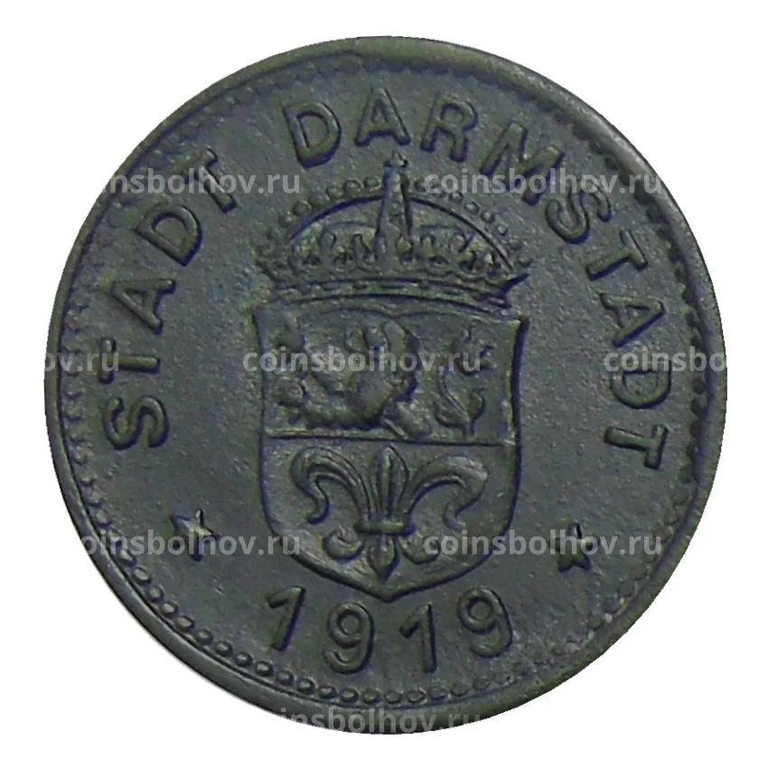 Монета 10 пфеннигов 1919 года Германия — Нотгельд Дармстад