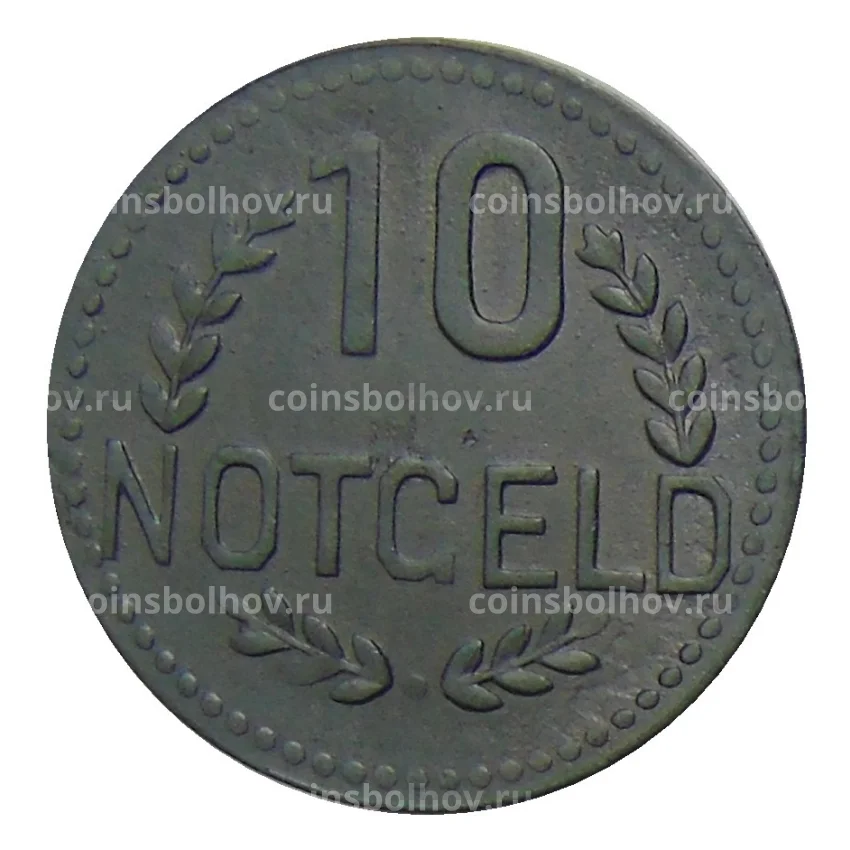 Монета 10 пфеннигов Германия — Нотгельд Висбаден (вид 2)