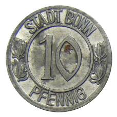 Монета 10 пфеннигов 1920 года Германия — Нотгельд Бонн (аверс)