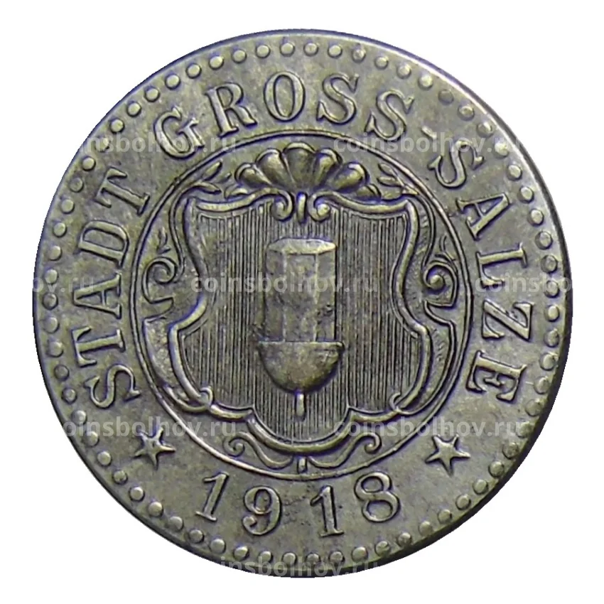 Монета 10 пфеннигов 1918 года Германия — Нотгельд Гросс-Зальц