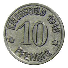 Монета 10 пфеннигов 1918 года Германия — Нотгельд Кобленц (реверс)