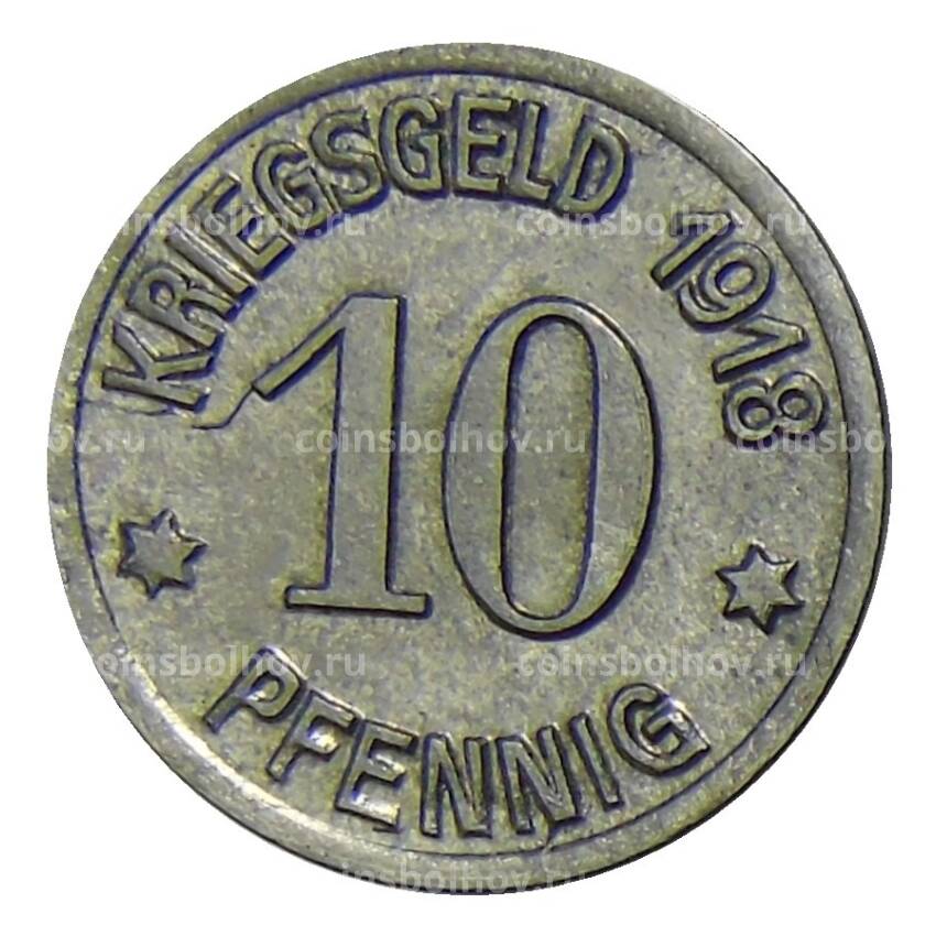 Монета 10 пфеннигов 1918 года Германия — Нотгельд Кобленц (вид 2)