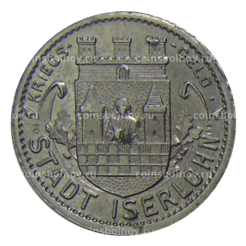 Монета 10 пфеннигов 1919 года Германия — Нотгельд Изерлон