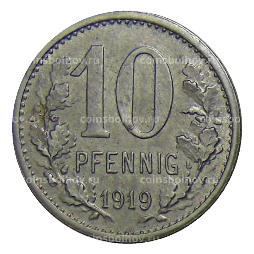 Монета 10 пфеннигов 1919 года Германия — Нотгельд Изерлон (вид 2)