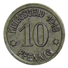 Монета 10 пфеннигов 1918 года Германия — Нотгельд Кобленц (реверс)