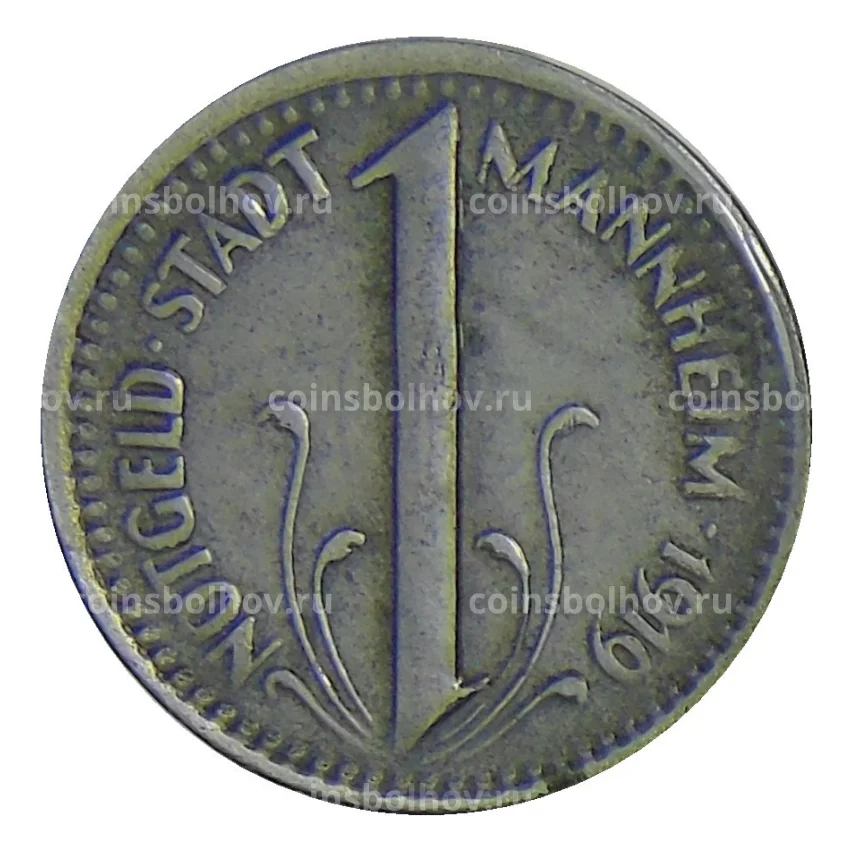 Монета 10 пфеннигов 1919 года Германия — Нотгельд Манхайм
