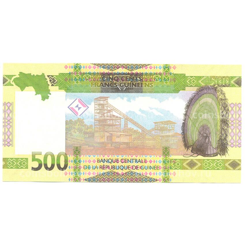 Банкнота 500 франков 2018 года Гвинея (вид 2)