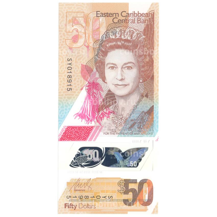 Банкнота 50 долларов 2019 года Восточные Карибы