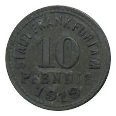 Монета 10 пфеннигов 1919 года Германия — Нотгельд Франкфурт на Майне (аверс)
