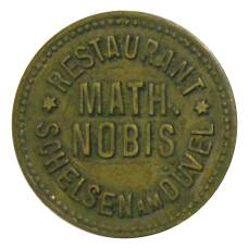 Жетон ресторан «MATH NOBIS SHELSEN ам DUVEL» Германия