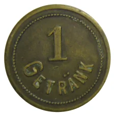 Жетон пивной на 1 напиток «Rheinische Kunstseide А.G Krefeld» Германия