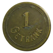 Жетон пивной на 1 напиток «Rheinische Kunstseide А.G Krefeld» Германия