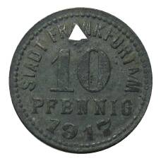 Монета 10 пфеннигов 1917 года Германия — Нотгельд Франкфурт на Майне (аверс)