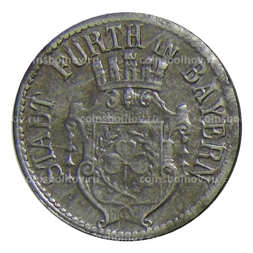 Монета 10 пфеннигов 1917 года Германия — Нотгельд Фюрт (вид 2)