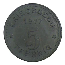 Монета 5 пфеннигов 1917 года Германия — Нотгельд Виттен (реверс)