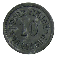 Монета 10 пфеннигов 1917 года Германия — Нотгельд Валлдорф (Питер Винсон) (аверс)