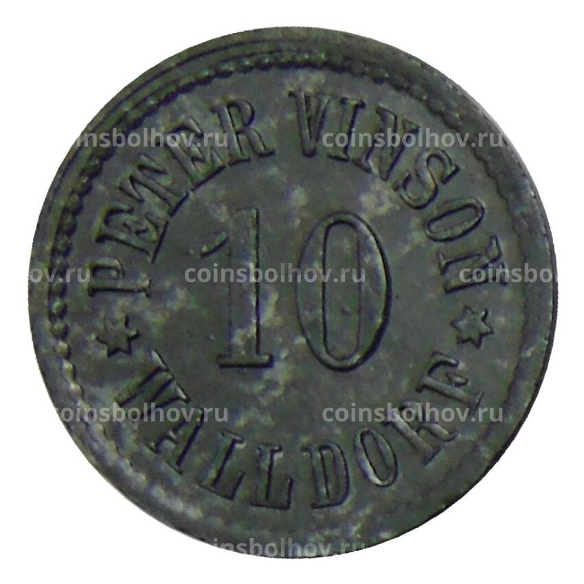 Монета 10 пфеннигов 1917 года Германия — Нотгельд Валлдорф (Питер Винсон)