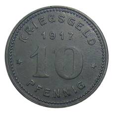 Монета 10 пфеннигов 1917 года Германия — Нотгельд Виттен (реверс)