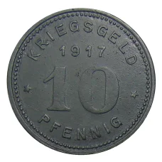 Монета 10 пфеннигов 1917 года Германия — Нотгельд Виттен (реверс)