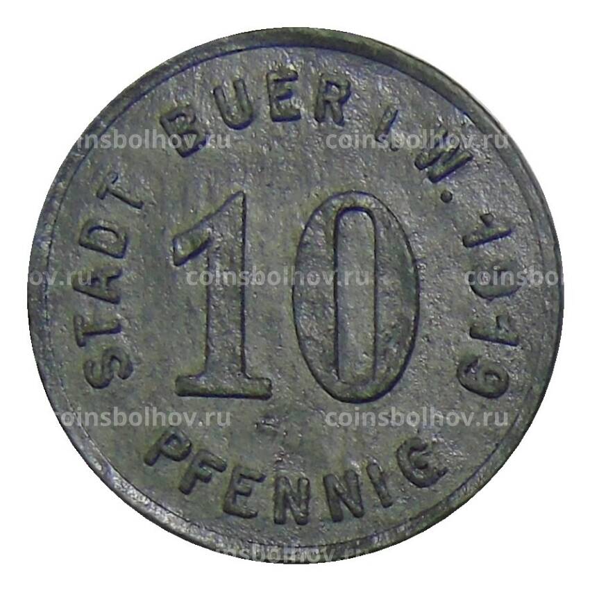 Монета 10 пфеннигов 1919 года Германия — Нотгельд Биер (вид 2)