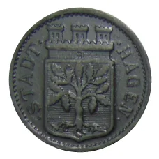 Монета 10 пфеннигов 1918 года Германия — Нотгельд Хаген (аверс)