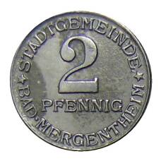 Монета 2 пфеннига 1920 года Германия — Нотгельд Бад-Маргентхайм (аверс)