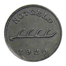 Монета 2 пфеннига 1920 года Германия — Нотгельд Бад-Маргентхайм (реверс)