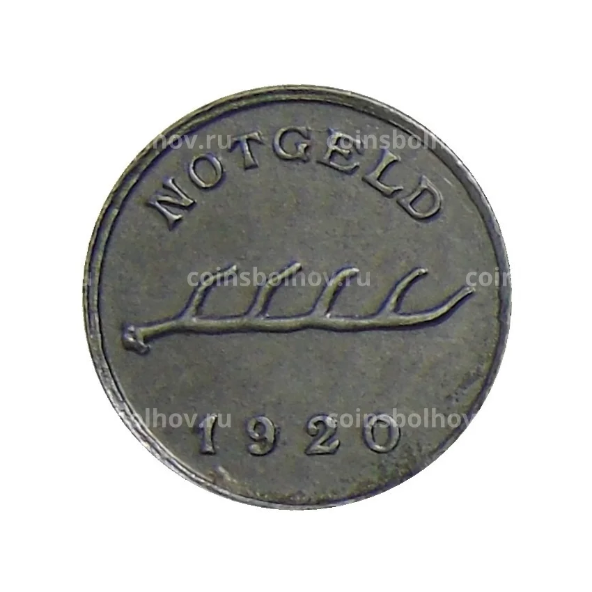 Монета 2 пфеннига 1920 года Германия — Нотгельд Бад-Маргентхайм (вид 2)