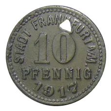 Монета 10 пфеннигов 1917 года Германия — Нотгельд Франкфурт на Майне (аверс)