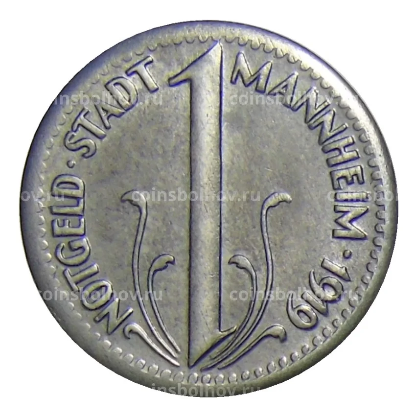 Монета 10 пфеннигов 1919 года Германия — Нотгельд Маннхайм